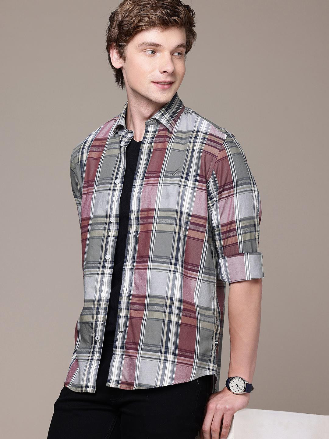 Pure Cotton Classic Fit Tartan Checked Casual Shirt