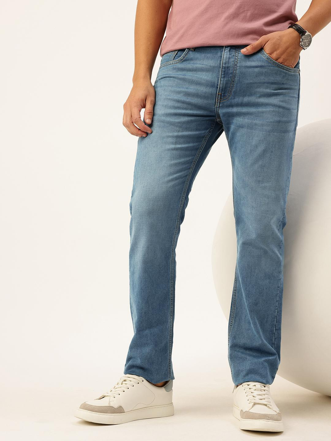 Men Straight Fit Stretchable Jeans